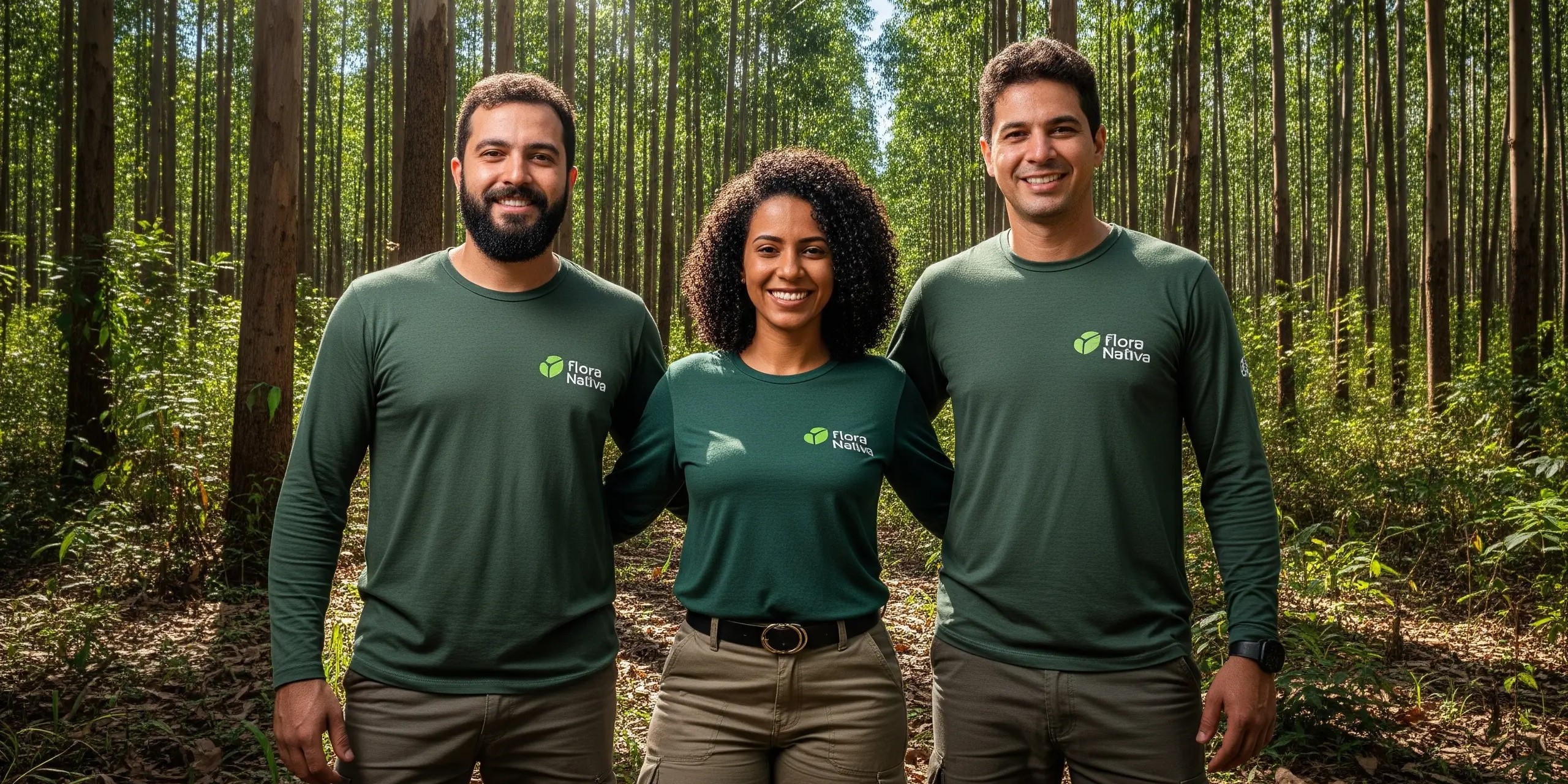 Equipe de especialistas da Flora Nativa em campo